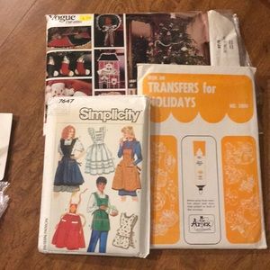 Vintage pattens and transfers